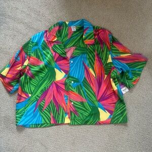 Vibrant Tropical Print Shirt